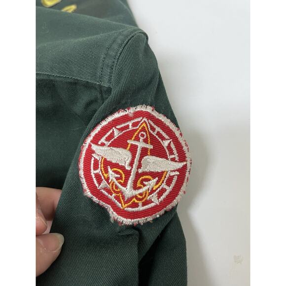 VTG 50s Boys Scouts America Forest Green Explorer BSA Shirt Pin Patches Badges - Picture 5 of 9